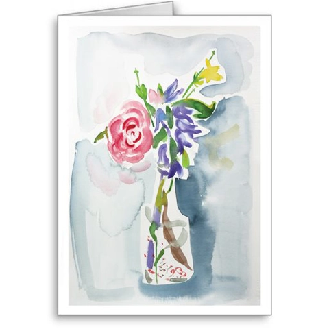 Bottle of Flowers - card