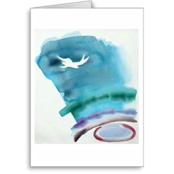 Bird Over Lake - card Bird Over Lake - card
