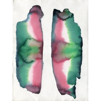 Abstract, Green And Red