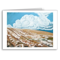Snow on Field - card