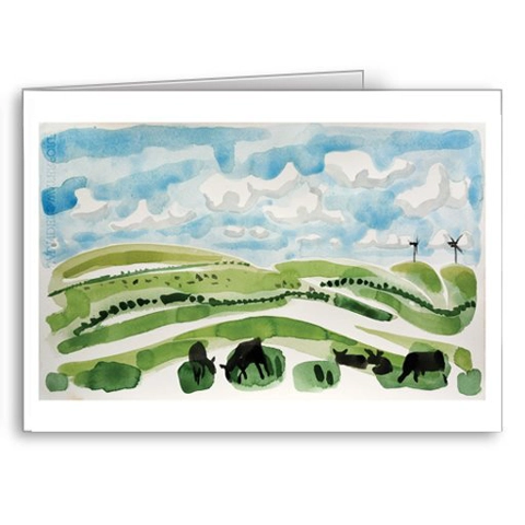 Zwartbles and Turbines - card