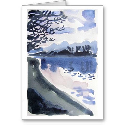 Roundhay Park Lake, Leeds - card