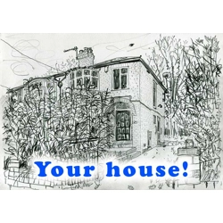 House Portrait A4 Drawing