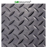 Grey Van Floor Sound Deadening Checker PVC Plate, 1.5m² Layered Floorflex