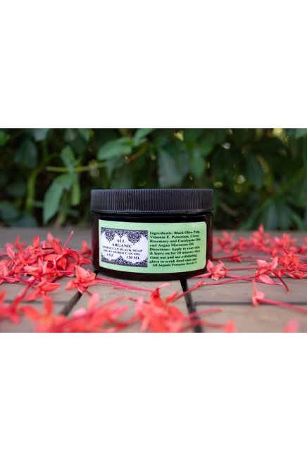 Organic Moroccan Black Soap with Argan Oil