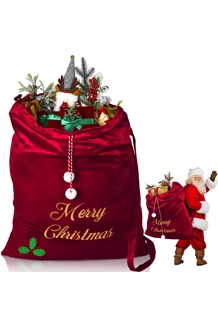 Christmas Crimson Burgundy Deluxe Velvet Santas ..