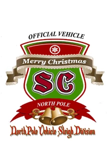 SANTA MAGNETIC CAR SIGN 12X18 PAIR
