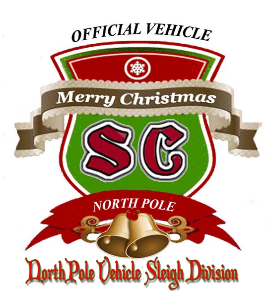 SANTA MAGNETIC CAR SIGN 12X18 PAIR