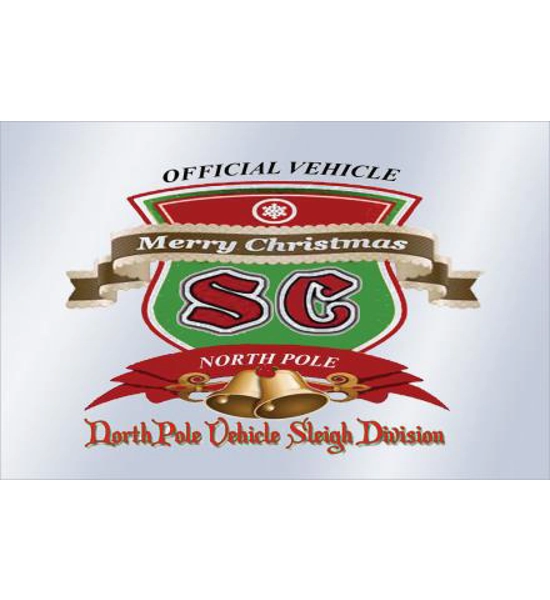 SANTA CAR DECAL  12" X 18" EACH