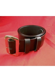 Santa Claus Belt With Buckle, Black Solid Leathe..