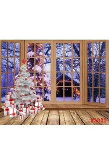 6x6ft Christmas theme Photo Background WHITE TREE 6x6ft Christmas theme Photo Background WHITE TREE