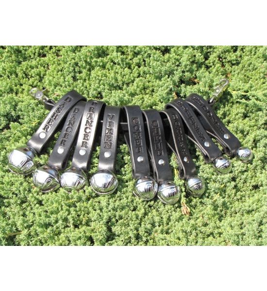 Santa Reindeer calling bells set black / silver