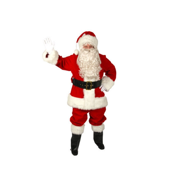 Regal Red Velvet Santa Suit