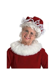 Halco 7951 Mrs. Claus Velvet Mop Hat Red