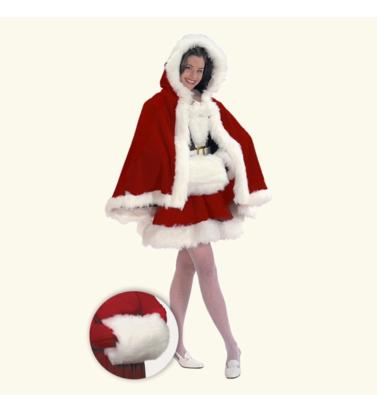 attractive velvet cape & muff set