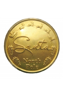 1 1/8 inch Santa Satin Gold sew-on / removable