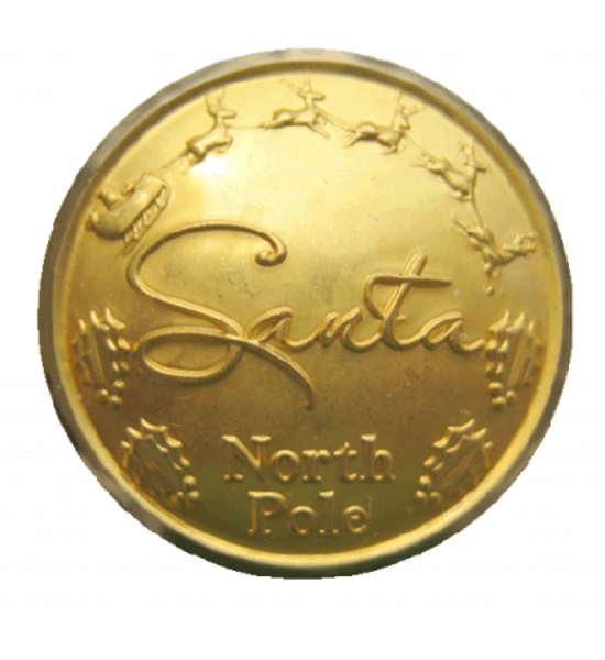 1 1/8 inch Santa Satin Gold sew-on / removable
