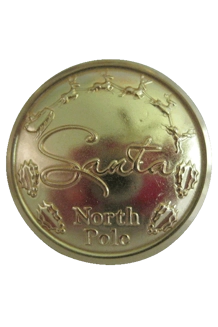 1 1/8 inch Santa Bright Brass sew-on