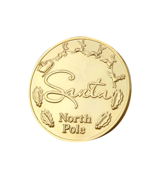 "REMEMBER THE REASON FOR THE SEASON" 1 1/2" GOLD CHALLENGE COINS