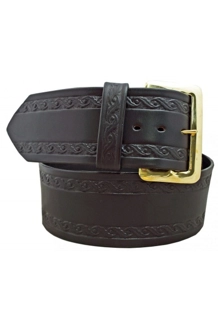 Black Santa Belt and Buckle with Design 3 1/2 inch