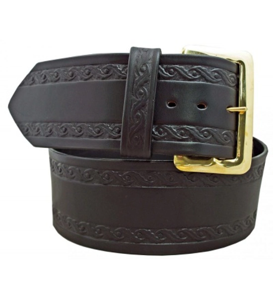 Black Santa Belt and Buckle with Design 3 1 2 inch