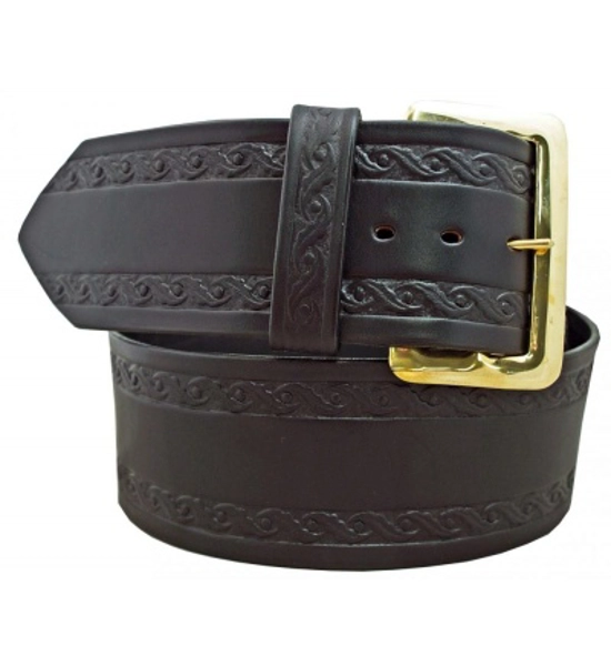Black Santa Belt and Buckle with Design 3 1/2 inch