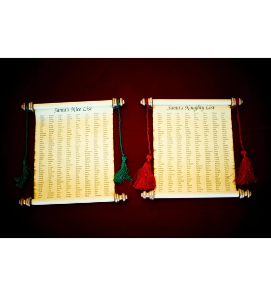 Parchment Scroll 8 1/2 x 11" Santa's List