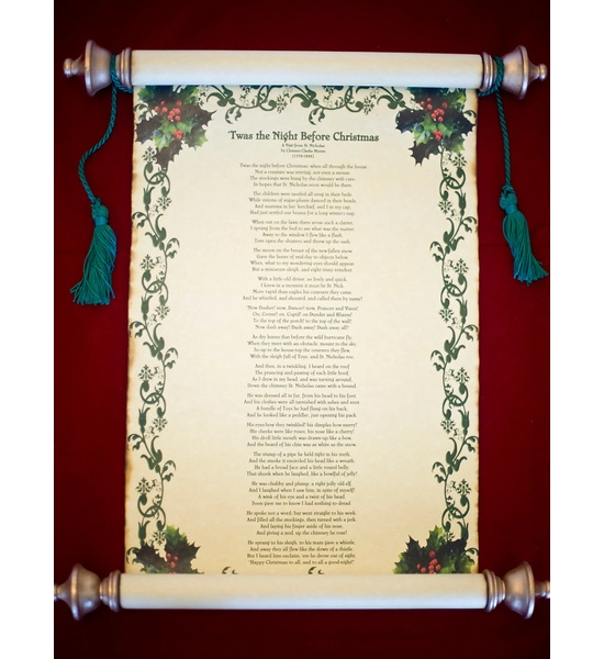 Scroll The Night before Christmas size 11" x 17"
