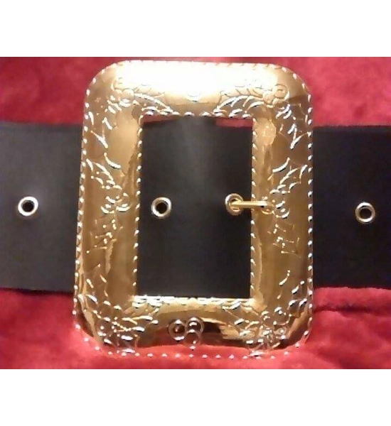5" wide x 6 1/2" High BELT BUCKLE GOLD TONE