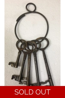 Antique Brass Santa Claus Key Set