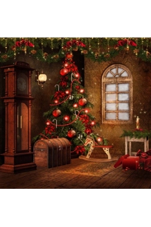 Christmas Vinyl Photography Backdrop 10x10ft