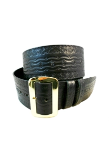 Tooled Santa Claus Belt, With Buckle, Solid Leather 3 inch Tooled Santa Claus Belt, With Buckle, Solid Leather 3 inch