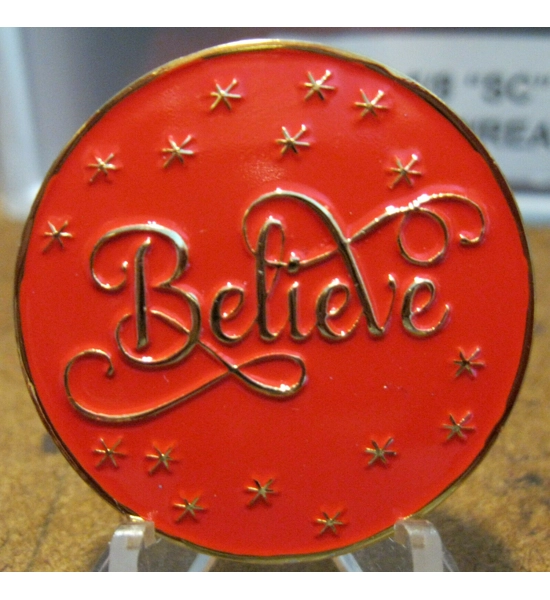 Red Believe Challeng Coin