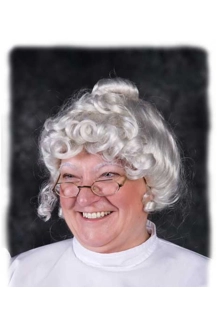 Beautiful Mrs. Claus Wig Costume Hairpiece in Wh..