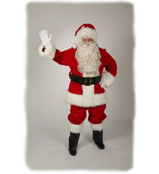 Regal Red Velvet Santa Suit