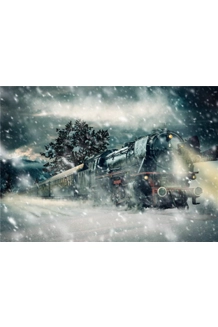 Christmas Snowflake Background for Photography Polar Express