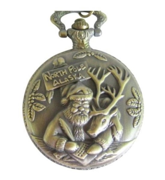 Santa's shop pocket watch