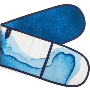 Debenhams - Cotton natural striped double oven gloves