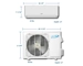AirCon 12K-Btu 115v Heat Pump Mini Split (-13°F) WiFi E-Star 22 SEER2/12.5 EER/9 HSPF (R410a)