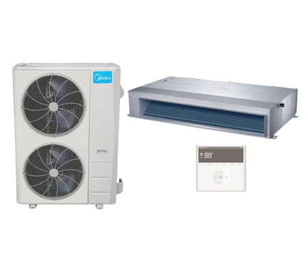 Midea 48K-Btu 15.1 SEER2 Slim Duct Mini Split H-Heat Pump (-22°F) 9.3 EER/10 HSPF (R410a)