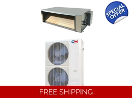 Cooper Hunter 48K-Btu 15.1 SEER2 Slim Duct Mini Split Heat Pump (5°F) 8.5 EER/9.3 HSPF (R410a)
