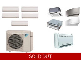 Daikin 5 Zone, 20.6 SEER2, 5F, 10.5 EER, 9.3 HSPF, Mini Split Heat Pump AC, 5 Head