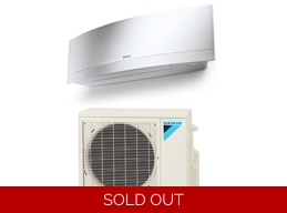 Daikin 12K-Btu 17 SEER2 Emura Ductless Mini Split Heat Pump AC 5°F, 11 EER, 8 HSPF