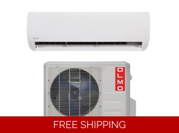 OLMO 9K-Btu 18.5 SEER2 Mini Split System Heat Pump AC (5°F) 10.5 EER/8.8 HSPF (R410a)