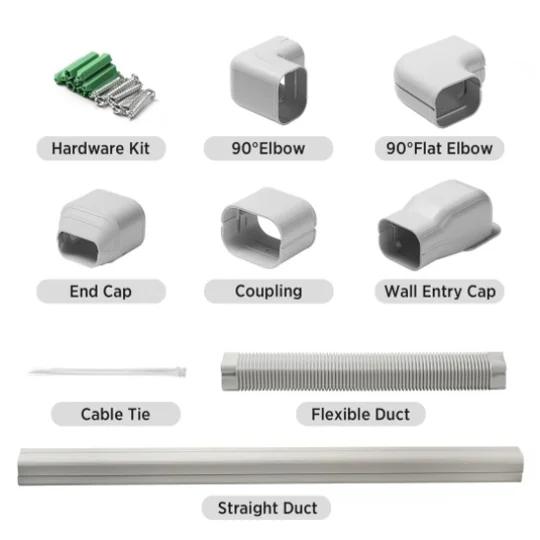 3" PVC Line Cover for Ductless Mini Split Units - Paintable and Extendable for Longer Lengths