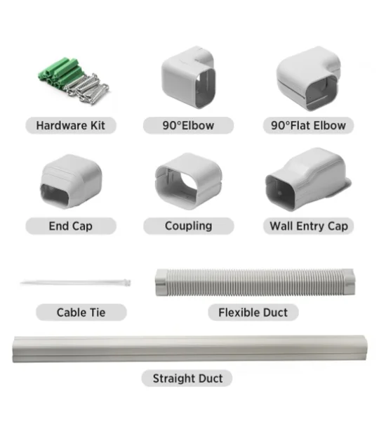 3" PVC Line Cover for Ductless Mini Split Units - Paintable and Extendable for Longer Lengths