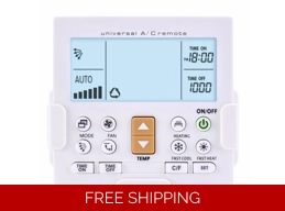 Wall Mounted Universal Mini Split Remote Control for Ductless, Ducted, Cassettes & More (WIRELESS)