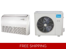 Midea 36K-Btu 19 SEER2 Floor-Ceiling Mini Split H-Heat Pump (-22°F) 8.5 EER/9 HSPF (R410a)