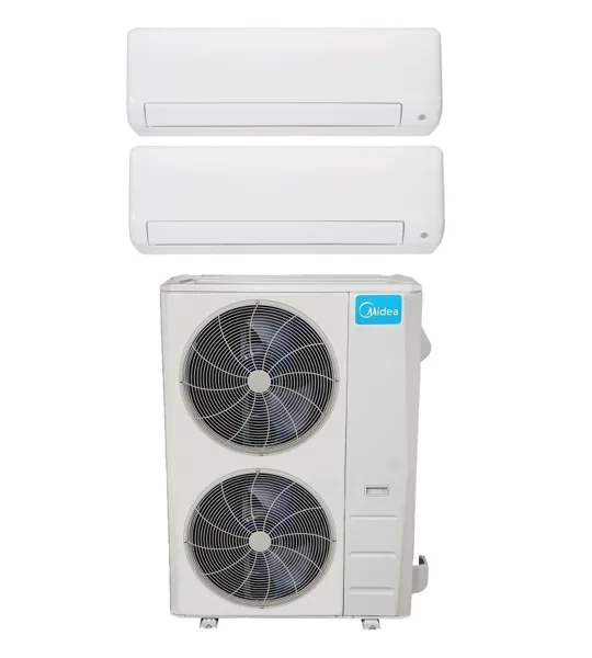 Midea 2-Zone (2x24K) 21.1 SEER2 Mini Split AC H-Heat Pump (-22°F) 11 EER/9.5 HSPF (R410a)