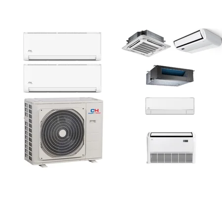 C&H 2-Zone 22.9 SEER2 Mini Split AC Heat Pump (-13°F) E-Star: 13.9 EER/10.5 HSPF (R410a)